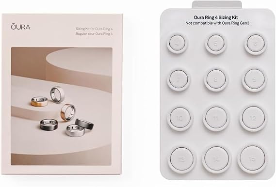 Oura Smart Ring 4 sizing kit | Non-standard fit - size before you buy - measure for best comfort and accuracy - receive credit for purchase