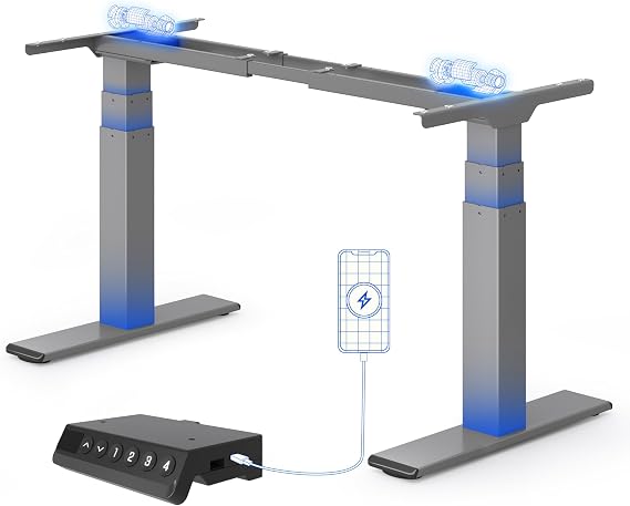 FLEXISPOT BIG MAX Standing Desk Frame, 200KG Heavy Duty, 2 Motors 3-Stage