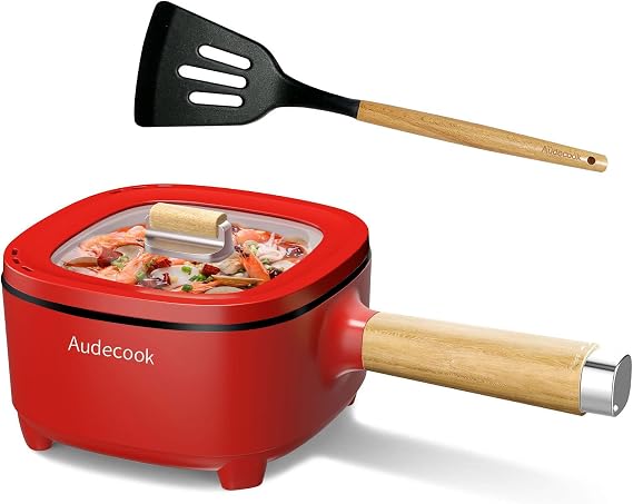 Audecook 2L Hot Pot Electric, Non-Stick electric pot, Portable Pot lazy