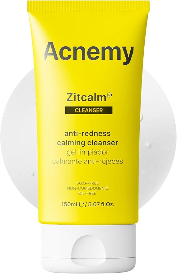 ACNEMY ZITCALM CLEANSER - Soothing Cleansing Gel 150 ml, Gentle Facial Cleanser, Anti-Redness, Moisturizing and Repairing, Oil-Free, Non-Comedogenic for Sensitive and Acne-Prone Skin