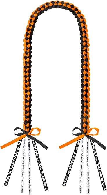Graduation Leis 2025 Lei Braided Ribbon Leis For Graduation Necklace Class Of 2025 Grad Lei Gifts For High School College Grad Party Supplies DIY Decorations Gown Accessories
