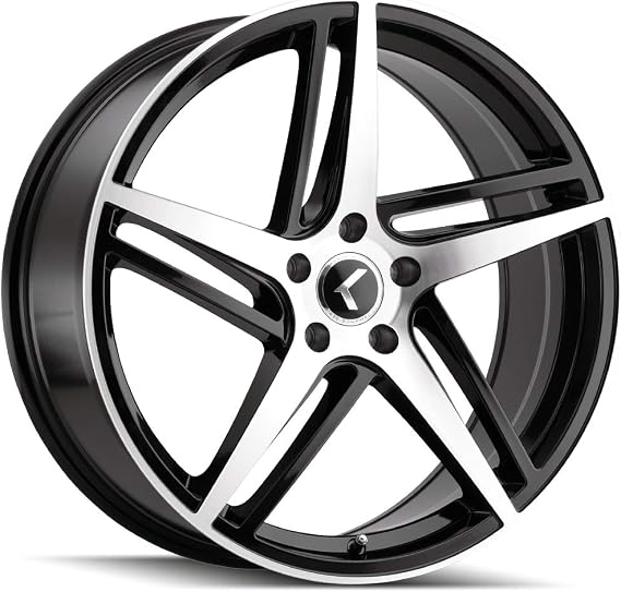 MILANO Black/MACHINED Wheel with Alloy Steel (17 x 8. inches /5 x 66 mm, 38 mm Offset)