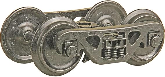 #974 Large Scale, G Scale (1:29) A.S.F 100-ton Roller Bearing Metal Trucks with 36" Smooth Back Metal Wheels