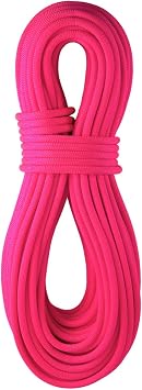 BlueWater Ropes 9.7mm Lightning Pro Standard Dynamic Single Rope Solid Neon Pink, 60M