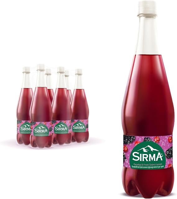 Sırma B Vitaminli Karadut & Frenk Üzümü Aromalı Doğal Maden Suyu 6x1 L