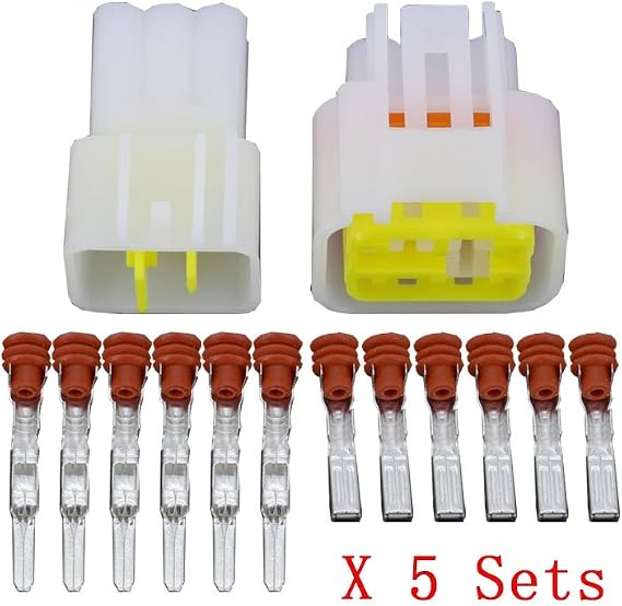 5 Sets/Kits 6 Pin/Way DJ7061Y-2.3-21/11,Waterproof Electrical Wire Connector Male and Female Automobile Connector