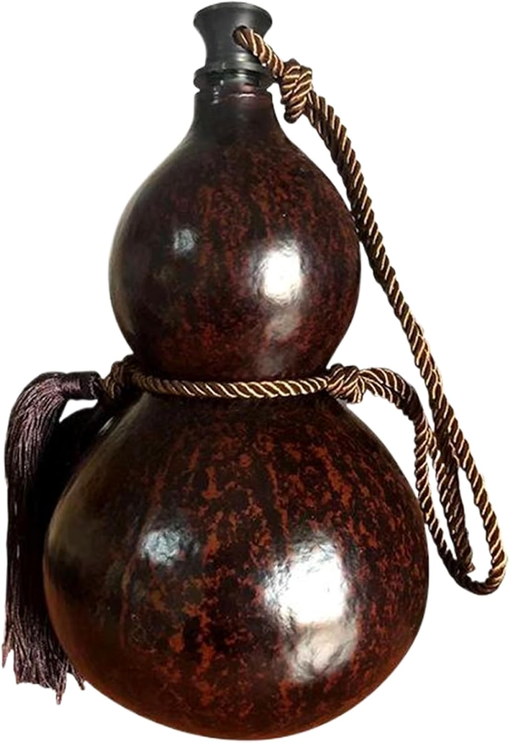 Gourd Bottle, Retro Gourd Water Bottle Bee-Waxed Gourd Water Bottle with Leakproof Roped Cap Natural Gourd Water Bottle for Daily Use, Outdoor Adventures, Role Playing Props