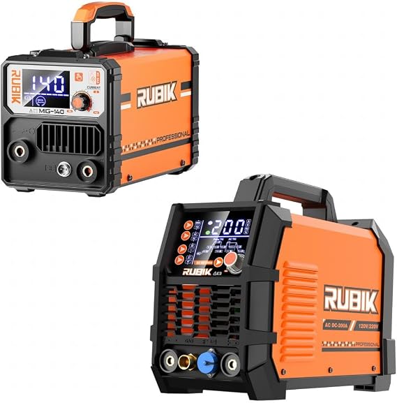 RUBIK MIG Welder, 140A Welding Machine and AC DC 200A TIG Welder with Pulse