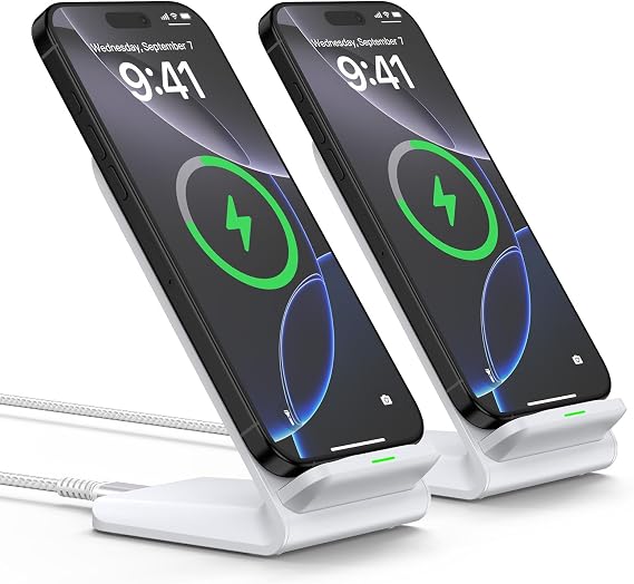15W Samsung S26 Ultra S25 S24+ Wireless Charger Stand Fast Charging Station