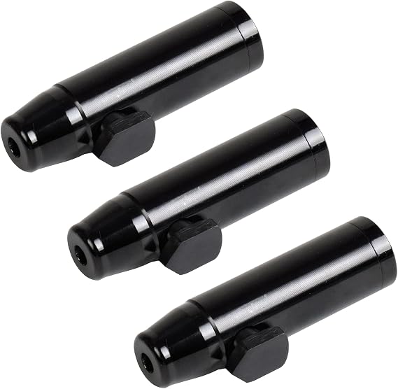 3 Pack Metal Spice Dispenser, Portable Mini Leakproof Food Shaker, Waterproof outdoor Pepper Camping Spice Black Container,Salt Shaker for Travel Cooking Various Seasoning Needs