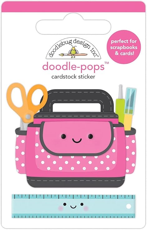 Doodlebug Doodle-Pops 3D Stickers-Craft Caddy -DP7255