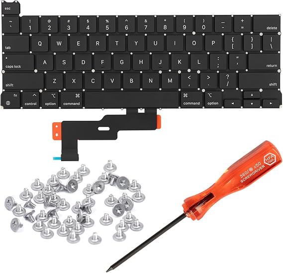 HAWSON US A2338 Keyboard Replacement for MacBook Pro Retina 13" M1 M2 A2338 2020 2022 Year US Layout with Keyboard Screws and Screwdriver