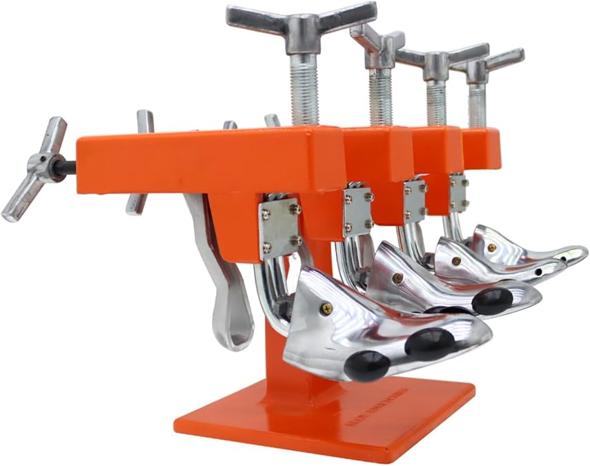 Shoe Stretcher Machine With Four Heads, Aluminium Shoe Stretcher, Shoe Expander, Widener, Silver, Adjustable Length & Width, for Leather Shoes