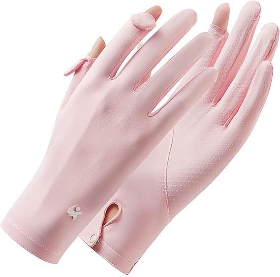 Unisex UV Protection Sunblock Gloves - Women Man Full Finger Sunscreen Gloves Touchscreen Gloves for Driving Hiking Riding