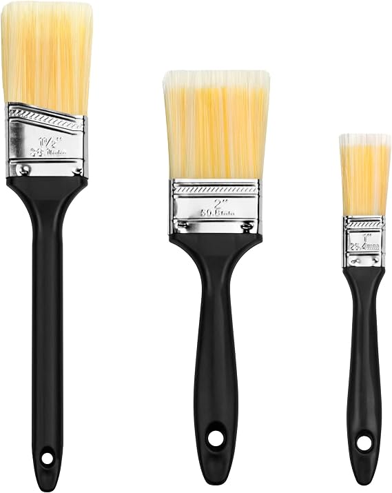 SteadMax Paint Brush Set, 3 Multi-Size Brushes (3 Pack)