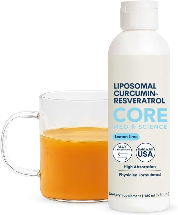 Core Med Science Liposomal Curcumin + Resveratrol Liquid Supplement