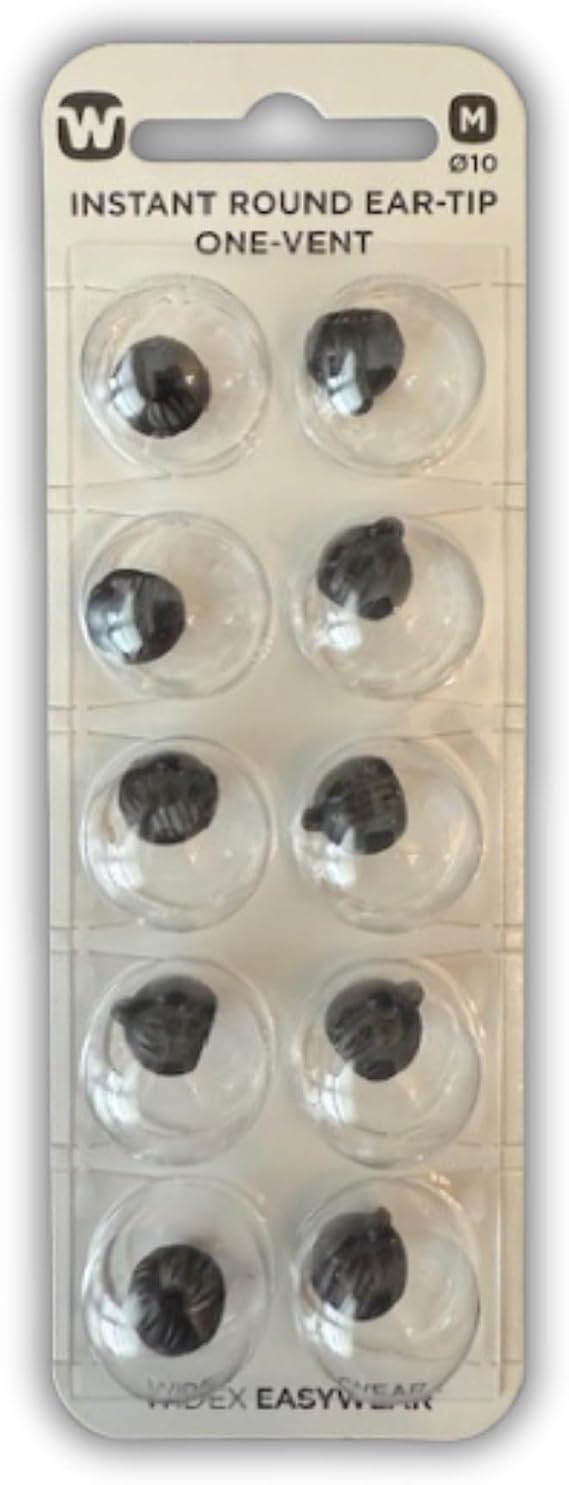 Instant Round Ear-Tip One Vent Soft & Comfortable Hearing Aid Tips for Enhanced Sound (Medium)