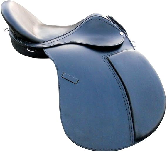 English Saddle Leather treeless GP All Purpose Saddle in Black & Brown