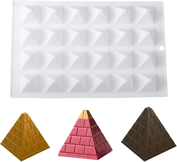 Silicone 3D Pyramid Cake Fondant Mousse Mold Chocolate Baking Candy Mould
