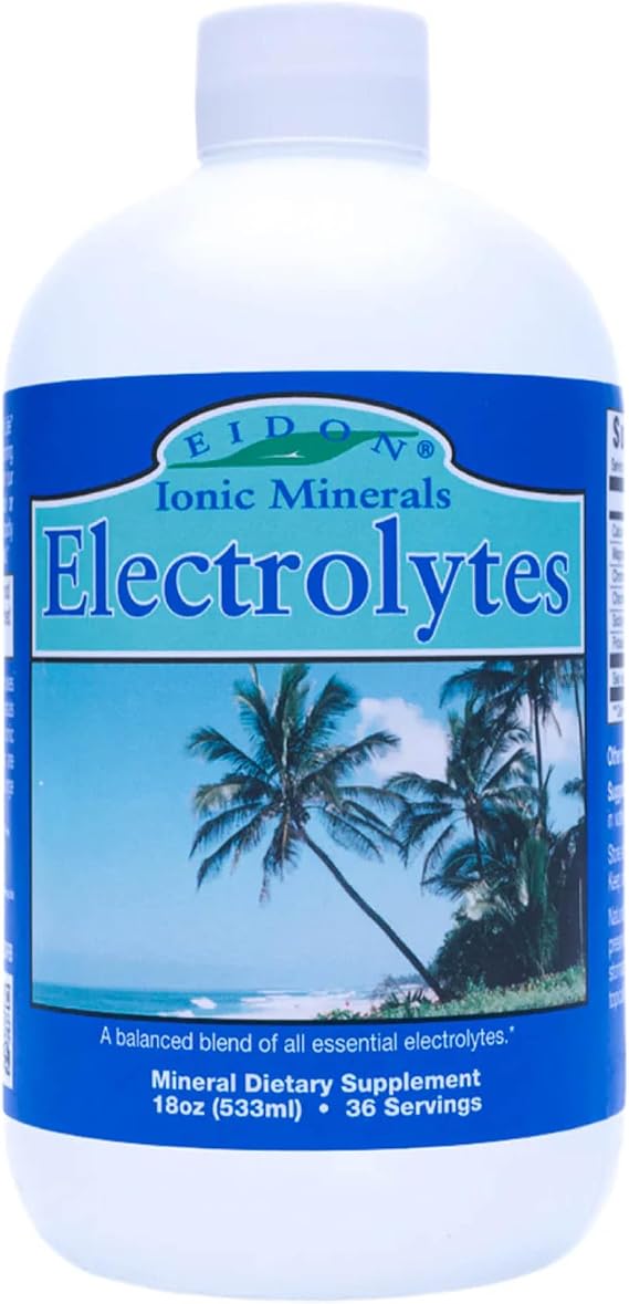 Eidon Ionic Minerals - Liquid Electrolytes, Electrolyte Drops - 18 oz | Ionic Mineral Supplement to Add to Water, Balances Electrolyte Equilibrium, Sugar Free Unsweetened Hydration for Men & Women
