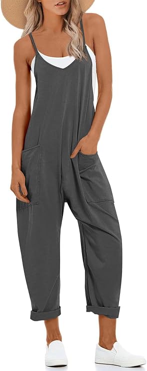 Muchpow Jumpsuits for Women Casual Summer Outfits Jumpers Adjustable Strap Rompers Beach Vacation Trendy Harem Overalls 2026