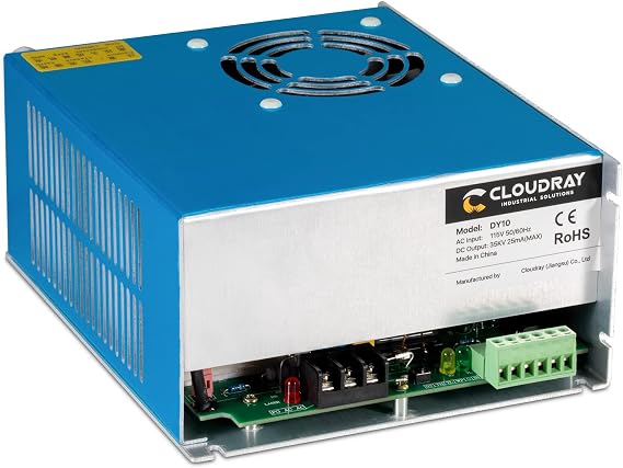 Cloudray 80W CO2 Laser Power Supply 110V PSU DY10 for RECI W1/Z1/S1 Laser Cutter Co2 Laser Engraver Tube