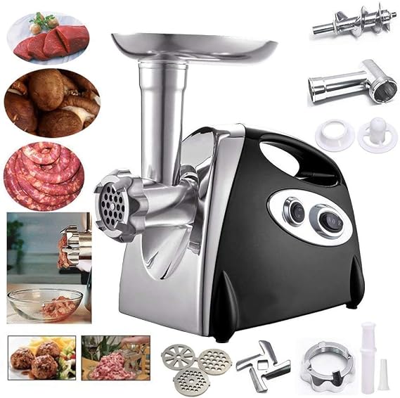 Electric Meat Mincer 2800W, Sausage Maker & Food Grinder, Black