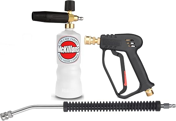 McKillans Professional Snow Foam Detailing Kit Complete with M22 Washer Gun and Rinsing Wand with 1/4 Quick Connect