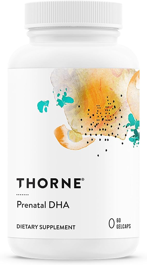 THORNE Prenatal DHA, Omega-3 Fish Oil with EPA & DHA, 60 Softgels