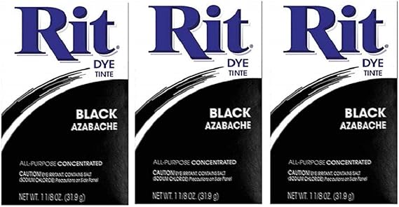 Rit Dye Powder Dye, 1-1/8 oz, Black, 3-Pack