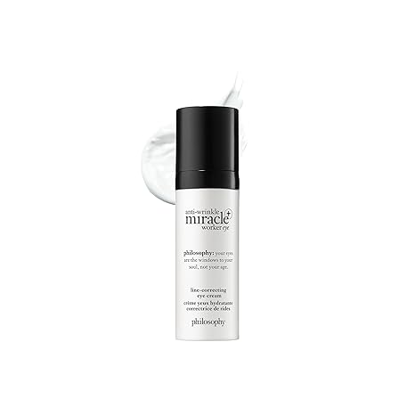 philosophy anti-wrinkle miracle worker line-correcting eye cream - with vitamin C & coconut oil - smoothes the skin around eyes & reduces dark circles - 0.5 fl oz
