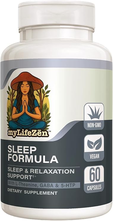 Sleep Supplement, Melatonin + L-Theanine & Magnesium, 60 Capsules