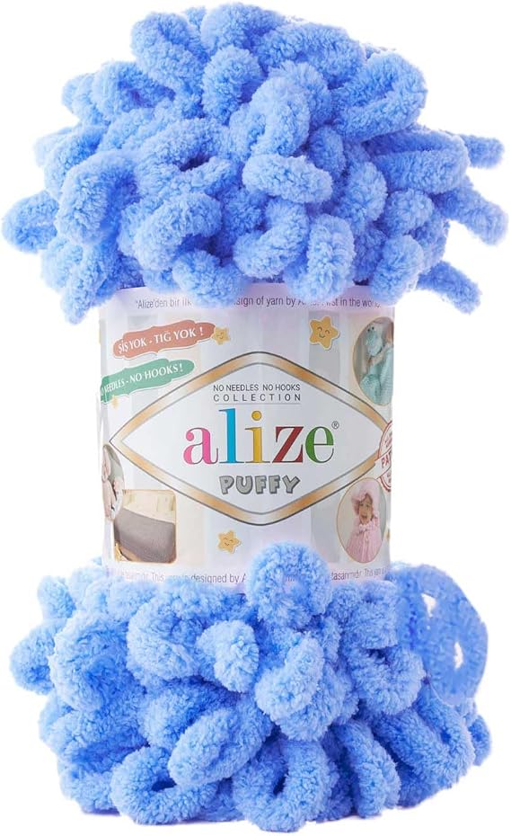 Alize Puffy El Örgü İpi 5 Adet (112 Mavi)