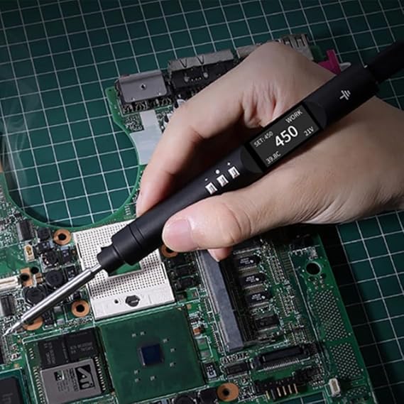 PTS200 Soldering Station, Digital Soldering Iron, 65W PD3.0, Type-C, Adjustable Temp, for T12 TS101 PINE64
