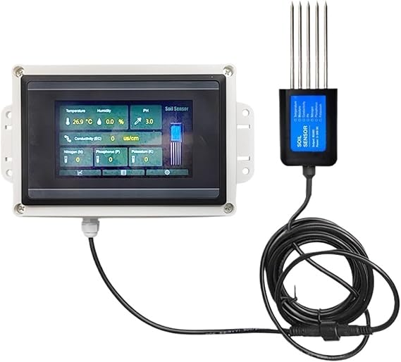 Soil Moisture Meter Soil Moisture Temperature Humidity EC PH NPK Sensor 7 In 1 Rapid Soil Tester Meter Reliable & Accurate, 1005006148991034