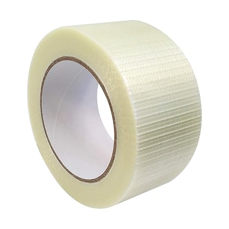 CarterTM Filament Duct Tape, Transparent, 2 Inches x 30 Yards - Fiberglass Filament Reinforced Strapping Tape