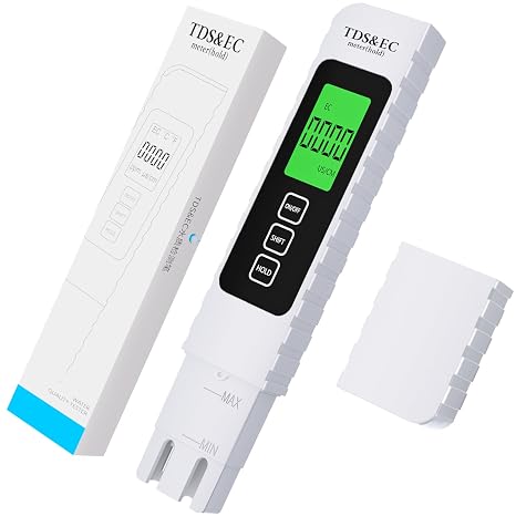 4 in 1 Digital Water Quality Tester - TDS/EC/Temperature(C/F)TDS Meter | 0-9999 ppm | Accurate and Professional for Drinking Water, Hydroponics, Aquariums, RO Systems, Pool (2025 NEW)