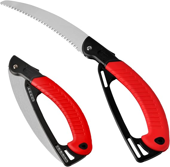Gardtech Folding Saws, Hand Pruning Saws with 10" Razor Sharp Curved Blade, Camping Saws - Perfect for Pruning Trimming Trees Branches