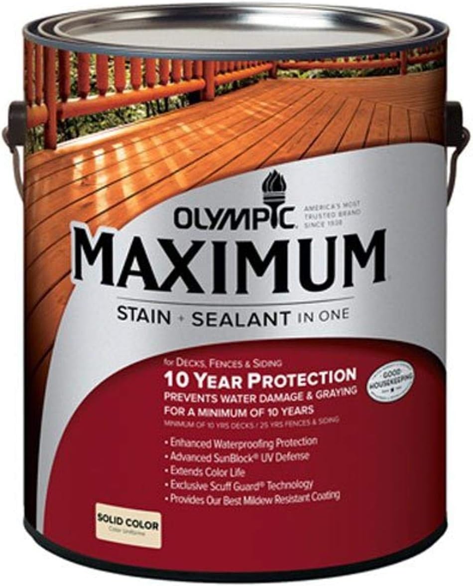 OLYMPICPPG ARCHITECTURAL FIN 79614A01 Solid Color Navajo Red Maximum Deck Fence & Siding Stain