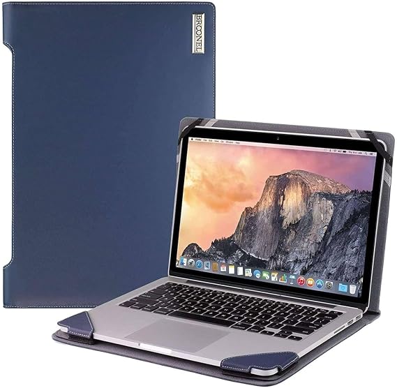 Profile Series - Blue Leather Laptop Case Compatible With DMDFJY 15.6" Laptop