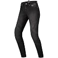 SHIMA JESS Motorcycle Jeans for Women Breathable Elastic Regular Fit Biker Trousers Womens with Reinforced Layer Slim Fit Knee and Hip Armor Pads (Black 26)