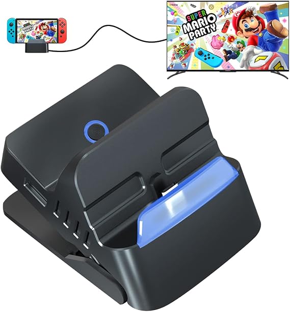 Switch Dock for Nintendo Switch/Switch OLED,Switch Docking Station Replacement for Official Nintendo Switch Dock,Travel Switch TV Dock 4K HDMI USB 3.0 Ports,Nintendo Switch Accessories
