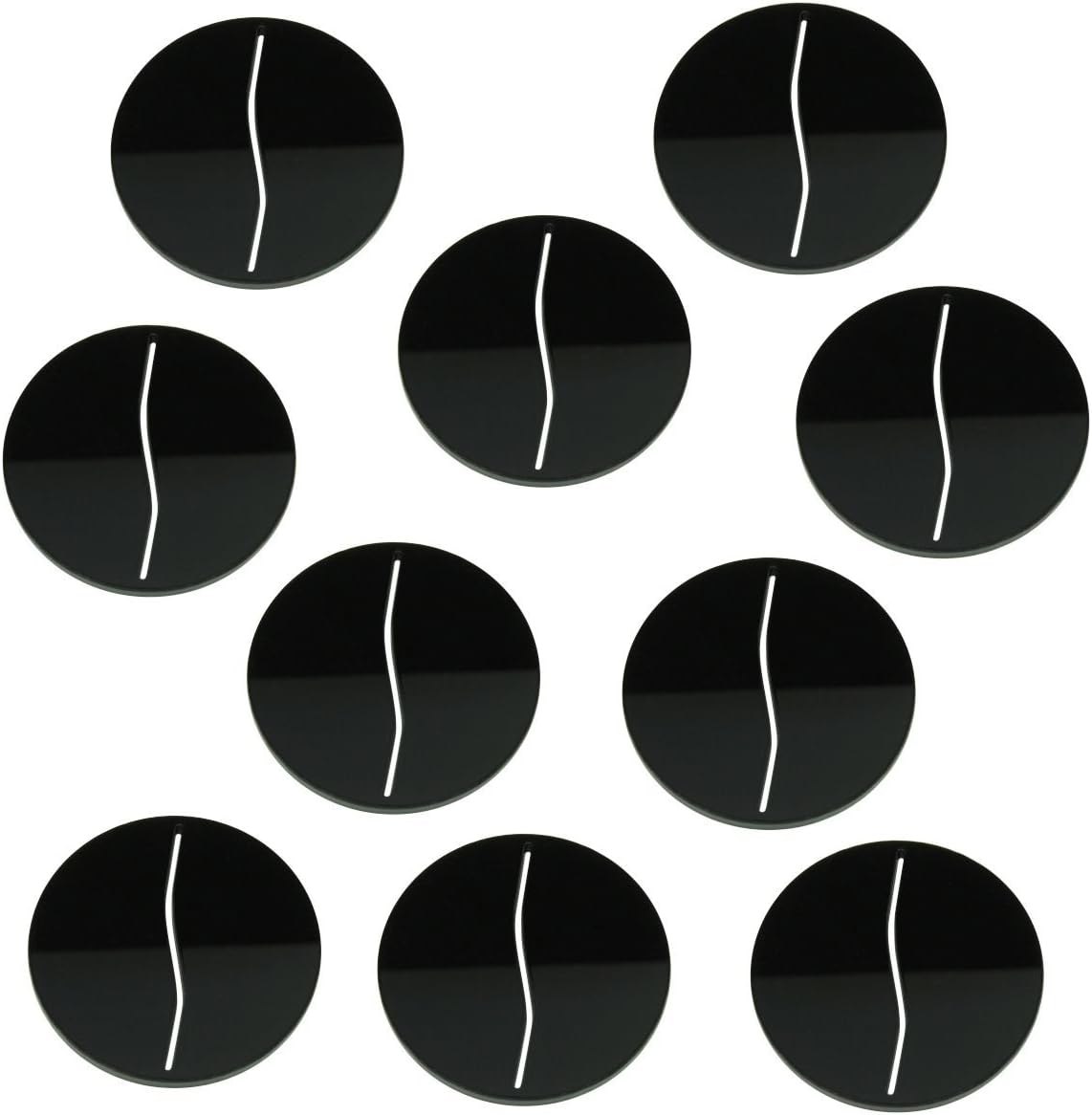 LITKO Paper Miniature Bases | Slotted Paper Figure Holder | Compatible with Dungeons and Dragons | Game Card Stands 3mm Black Acrylic, 50mm