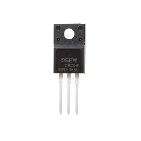 10 Pieces 5N65 650V 5A N-Channel MOSFET TO-220F Transistor