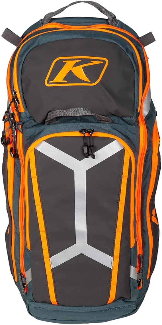 KLIM Arsenal 30 Motorcycle Backpack (Petrol - Strike Orange)