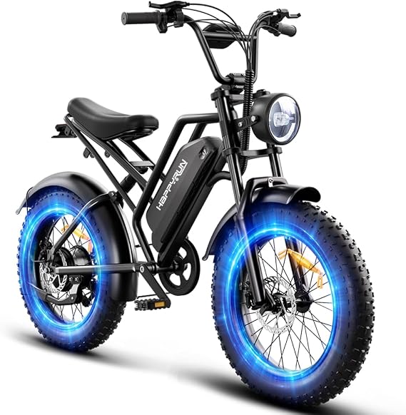 HAPPYRUN G50 Electric Bike for Adults,Peak 1500W,48V Power EBike,68+ Miles