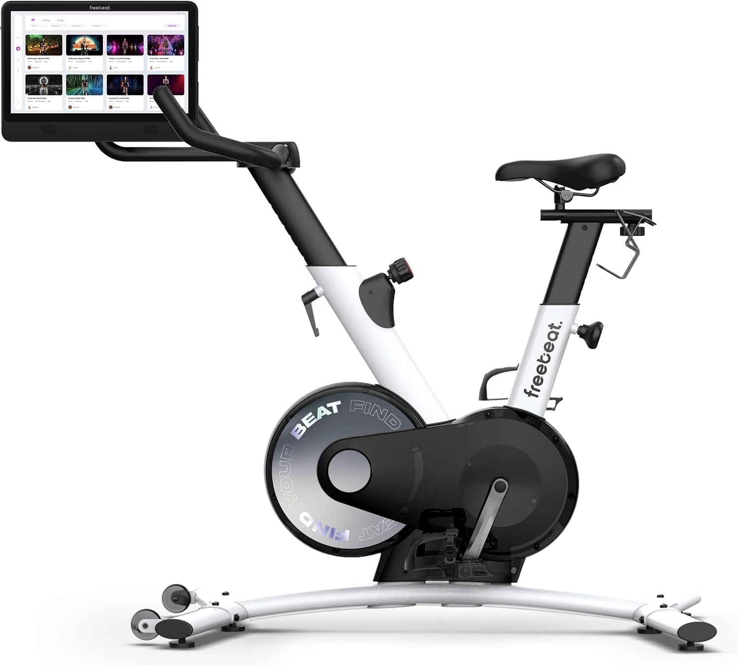 Freebeat Exercise Bike With Auto Resistance System, Indoor Cycling Bike With 15.6' Inch Large Screen, Stationary Bike For Home Workout