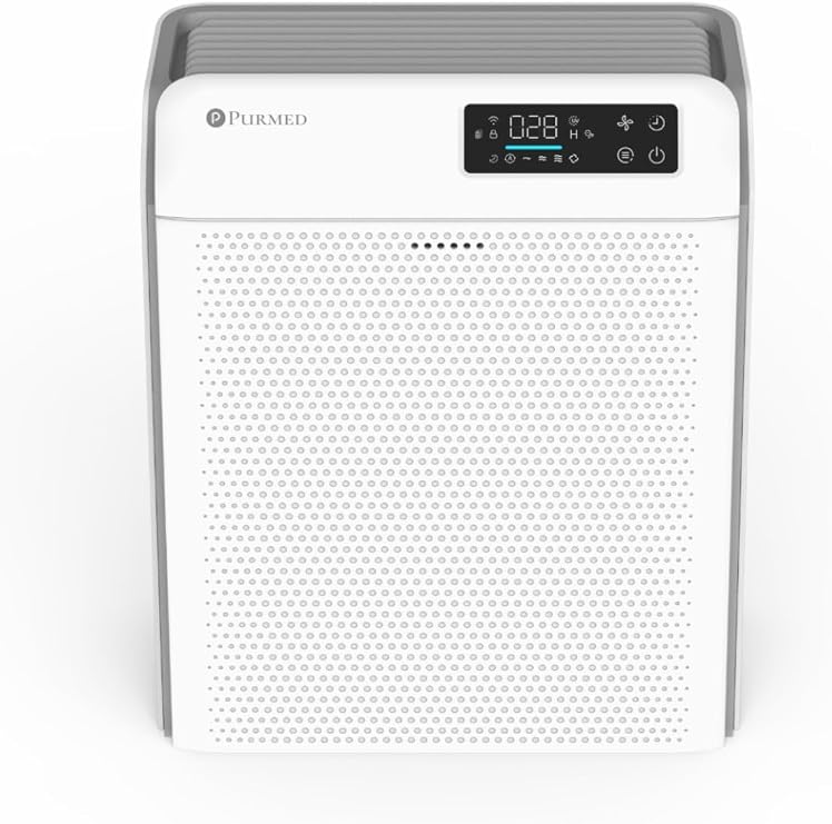 PURMED Pure Flat Hava Temizleme cihazı, İyonizer + UV + Wi-Fi, Yedek Hepa Filtre Hediyeli