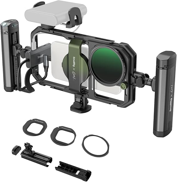 SMALLRIG x Brandon Li All-in-One Mobile Video Kit, Universal Quick Release Phone Video Rig Kit for iPhone 17 for SamSung for Pixel, with 67mm VND Filter Wireless Rotatable Handles for M.2 SSD - 4596B