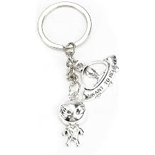 Minimalist Spaceship Alien Keychain Zinc Alloy, Creative Bag Charm Keyring for Gifts, Good Friend, Girlfriend, Boyfriend, Birthday Presents, Travel Accessories for Women